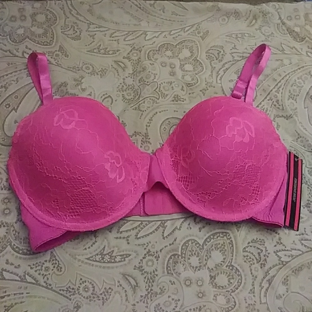 Hot pink bra